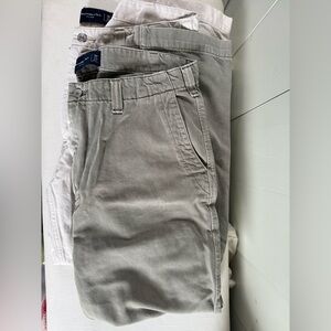 Bundle 2 Abercrombie & Fitch 90s Loose Chino Pants 36x32 Neutral Khaki